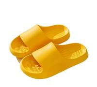 MBACODAI Big Size 47 48 50 Men Summer Slippers Indoor Women Slipper Sandals Bathroom Flip Flops Bedroom Flat Slides(Yellow,4.5-5 UK)