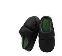 MBACODAI Gacimy Winter Fur Lined Slippers For Women New Waterproof Fuzzy Cotton Shoes Men Plush Slides Couple Indoor Fluffy House Slipper(Black,7 UK)