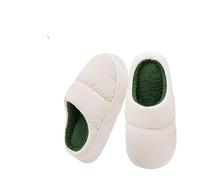 MBACODAI Gacimy Winter Fur Lined Slippers For Women New Waterproof Fuzzy Cotton Shoes Men Plush Slides Couple Indoor Fluffy House Slipper(White,7 UK)