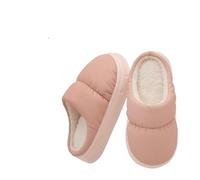 MBACODAI Gacimy Winter Fur Lined Slippers For Women New Waterproof Fuzzy Cotton Shoes Men Plush Slides Couple Indoor Fluffy House Slipper(Pink,9 UK)