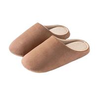 MBACODAI Indoor Floor Unisex Slippers for Autumn and Winter Lightweight, Comfortable, Relax and de-stress Household Shoes for Bedroom(Khaki,5.5 UK)