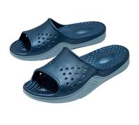 MBACODAI Mens Rubber Slide Slippers Flat Beach Sandals Summer Casual Slides Outdoor Indoor Home Shoes Plus Big Size 49 50 51 52 53 54(Blue Gray,16 UK)