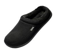 MBACODAI Winter Men's Cotton Slippers Bedroom Thickening Sandals Shoes For Men Fashion Flat Casual Shoes Men Soft Soles Big Size 50(Black,13 UK)