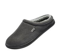 MBACODAI Winter Men's Cotton Slippers Bedroom Thickening Sandals Shoes For Men Fashion Flat Casual Shoes Men Soft Soles Big Size 50(grey,12 UK)