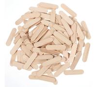 MBAIYO 150Pcs Mini Wood Craft Sticks, Mini Popsicle Stick 1.6x0.4 in Natural Popsicle Sticks Small Wooden Stick Bulk for Arts and Crafts Classroom DIY Waxing Supplies