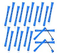 MBAIYO 20 Pcs Perm Rods for Short Hair, Plastic Perming Rods Medium Curling Rod Cold Wave Heatless Curling Rollers Cold Wave Perm Rod Set for Long Hair Natural Waves Curls (0.35 Inches, Blue)