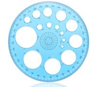 MBAIYO 2Pcs Circle Template for Drawing, Circle Round Stencil Templates for Drawing Professional Geometric Circle Ruler Multifunction Drawing Aid for Studying Designing Office