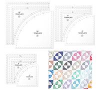 MBAIYO 3 Set Quilting Rulers Templates with 1/4" Seam Allowance 10, 8, 6 Inch Quilting Rulers and Templates for Cutting Patterns DIY Craft Supplies