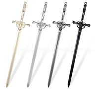 MBAIYO 4 Pack Letter Openers, Sword Letter Opener with Ergonomic Handle Fancy Decorative Envelope Slitter Mail Opener Tool for Home Office Desk