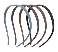 MBAIYO 4 Pcs No Pressure Headbands for Glasses Wearers,Sunglasses Thin Headbands for Women Non Slip Comfortable Hairbands Matte Plastic Hairbands Teeth(Black+Gray-Blue+Coffee+Brown)
