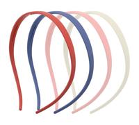 MBAIYO 4 Pcs No Pressure Headbands for Glasses Wearers,Sunglasses Thin Headbands for Women Non Slip Comfortable Hairbands Matte Plastic Hairbands Teeth(White+Orange+Cyan+Pink)