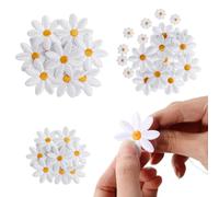 MBAIYO 40Pcs Daisy Flower Iron On Patches, 4 Sizes Cute Embroidery Applique Patch Daisy Sewing Decorative Applique with for Sew on DIY Decoration Clothes Hats Bags Clothing Bags Hats Jeans Women