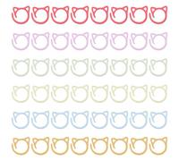 MBAIYO 48pcs Cat Stitch Markers for Crocheting, Cat Metal Crochet Stitch Marker Ring Multicolor Knitting Stitchs Markers Spiral Crochet Stitchs Marker Set for DIY Weaving Knitting Sewing Tools
