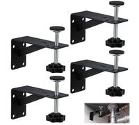 MBAIYO 4PCS Black Undermount Sink Brackets, Adjustable Undermount Sink Support Under Mount Sinks Repair Kit for Narrow Cabinet Heavy-Duty Stainless Steel Mounting Bracket