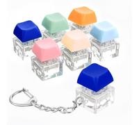 MBAIYO 6 Pack Keyboard Fidget, Keyboard Fidget Keychain Keyboards Decompression Button Finger Clicker Button Stress Relief Fidgets Gifts for Adult to Relief Stress Office Pass the Time