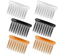 MBAIYO 6Pcs French Hair Side Combs, Twist Hair Combs Hair Comb Accessories Set Plastic Twist Decorative Comb for Women Multiple Hairstyles