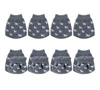 MBAIYO 8 Pack Luggage Suitcase Wheels Socks, Luggage Wheel Dust Socks Covers Full Suitcase Wrap Fabric Protector Socks Universal Wheel Sleeves Case for Travel Storage, Gray + White, 7.7x9cm/3x3.54inch