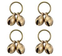 MBAIYO 8 Pcs Copper Bell for Dog Collar, Extra Loud Brass Pet Tracking Bells with Quick Snap Clips for Cats Dogs Anti Lost Training Collar Accessories