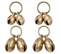 MBAIYO 8 Pcs Copper Bell for Dog Collar, Extra Loud Brass Pet Tracking Bells with Quick Snap Clips for Cats Dogs Anti Lost Training Collar Accessories（Large+Small）