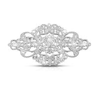 MBAIYO Broach for Wedding, Austrian Crystal Rhinestone Wedding Brooch Vintage Bridal Crystal Art Deco Rhinestone Brooch Pin for Women Formal Events Accessory