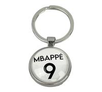 Mbappé White Real Madrid Keyring - Key Chains Player Dorsal 9 Kilian Mbappe Football Team Double Sided - Accessory Keys for Real Madrid Lovers, Football Kilian Mbappé… - Unisex Keychain Men and Women,