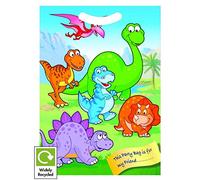 MBB Boys Girls Party Goodie Bags - Birthday Loot Treat Recyclable Plastic Candy Bag (DINOSAUR, 10 Bags)