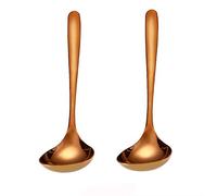 MBBITL 2-Pack Soup Ladle Rosegold 304 Stainless Steel Spoon Kitchen Serving Sauce Server