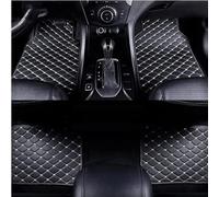MBBROS 4 PCS Car Floor Mats for for Audi Q3 (8U) 2011 2012 2013 2014 2015 2016 2017, Leather Auto Carpet All Weather Waterproof Non-Slip Carpet Floor Matts Interior Accessories,F Black Beige