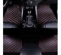 MBBROS 4 PCS Car Floor Mats for Lexus UX 300e 2021 2022 2023 2024+, Leather Auto Carpet All Weather Waterproof Non-Slip Carpet Floor Matts Interior Accessories,G Black Red