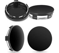 MBBROS 4Pcs Car Wheel Hub Cap for Audi Q5 8R FY SUV/Sportback 2008 2009 2010-2024+, Universal 60mm 68mm Hub Centre Caps Waterproof DustProof Wear Resistant Rim Protectors,A Black-68mm