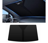 MBBROS Car Front Windscreen Sun Shade for Audi Q7 4L 2005 2006 2007 2008 2009 2010 2011-2015, Cover Windscreen Visor Anti-UV Sun Shield Sunscreen Interior Accessories,A Black