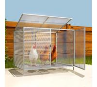 MBBTAG Spacious Bunny Hutch Indoor Outdoor - Guinea Pig Cages with Removable Waste Tray, Rabbit Cage, Ventilated Chicken Tractor Design for Rabbits, Small Chickens, Quail, Ducks(80x58x62cm)