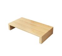 MBBTAG Wooden Step Stool for Adults - Non-Slip Outdoor Half Step, Solid Pine Wood Mobility Aid Step Stool - Portable Bedside Step for High Beds Bathroom Kitchen Garden Doorstep(Natural-100x30x11cm)