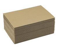 MBC MAT BOARD CENTER 25 Pack 5x7 Brown Cardboard Sheets, 1/8 Inch Thick, Flat Corrugated Cardboard Inserts for Packing, Shipping, Mailing, Art Craft Card Board