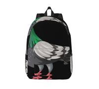 MBCbjg Cartoon Pigeon Canvas Laptop Backpack School Travel Work Rucksack College Business Bag Student Bookbag Lightweight Casual Daypack Camping Hiking Pack For Men, Women And Teenager