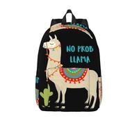MBCbjg Cute Cartoon Llama Cactus Canvas Laptop Backpack School Travel Work Rucksack College Business Bag Student Bookbag Lightweight Casual Daypack Camping Hiking Pack For Men, Women And Teenager