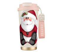 MBCbjg Cute Santa Claus Print Insulated Coffee Mug 316 Stainless Steel Vacuum Cup, Keeps Hot and Cold Tea Tumbler