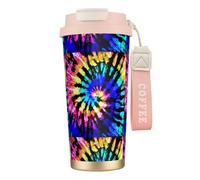 MBCbjg Exotic Tribe Tie Dye Style Print Insulated Coffee Mug 316 Stainless Steel Vacuum Cup, Keeps Hot and Cold Tea Tumbler