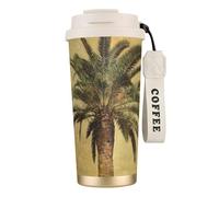 MBCbjg Palm Tree Tropical Print Insulated Coffee Mug 316 Stainless Steel Vacuum Cup, Keeps Hot and Cold Tea Tumbler