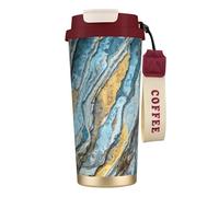 MBCbjg Stone Texture Print Insulated Coffee Mug 316 Stainless Steel Vacuum Cup, Keeps Hot and Cold Tea Tumbler