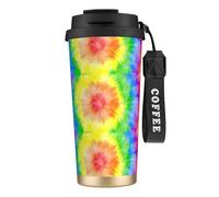 MBCbjg Tie Dye Print Insulated Coffee Mug 316 Stainless Steel Vacuum Cup, Keeps Hot and Cold Tea Tumbler