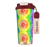 MBCbjg Tie Dye Print Insulated Coffee Mug 316 Stainless Steel Vacuum Cup, Keeps Hot and Cold Tea Tumbler