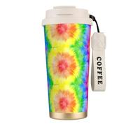 MBCbjg Tie Dye Print Insulated Coffee Mug 316 Stainless Steel Vacuum Cup, Keeps Hot and Cold Tea Tumbler