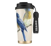 MBCbjg Two Birds Print Insulated Coffee Mug 316 Stainless Steel Vacuum Cup, Keeps Hot and Cold Tea Tumbler