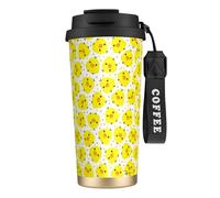 MBCbjg Yellow Chicken Print Insulated Coffee Mug 316 Stainless Steel Vacuum Cup, Keeps Hot and Cold Tea Tumbler