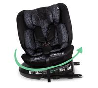 My Babiie MBCS200 360° Spin R129 Baby Car Seat - Top Tether, ISOFIX, Birth to 12yrs (40-150cm), i-Size, ERF, Group 0+/1/2/3, Rotating 360 Swivel - Black Leo