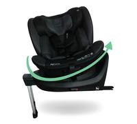 My Babiie MBCS400 360° Spin R129 Baby Car Seat - Support Leg, ISOFIX, Birth to 12yrs (40-150cm), i-Size, ERF, Group 0+/1/2/3, Rotating 360 Swivel - Black