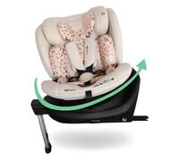 My Babiie MBCS400 360° Spin R129 Baby Car Seat - Support Leg, ISOFIX, Birth to 12yrs (40-150cm), i-Size, ERF, Group 0+/1/2/3, Rotating 360 Swivel - Pink Leopard