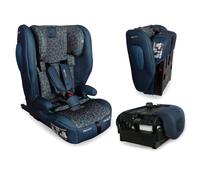 My Babiie MBCS80 Foldable Toddler to Booster R129 Child Car Seat - ISOFIX with Top Tether, Harness, 76-150cm (Approx. 9-36kg, 15 Months - 12 Years), i-Size, Group 1/2/3, Forward Facing - Navy Leo