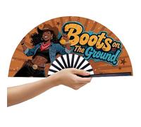 MBDFUT 13'' Large Boots On The Ground Hand Fan, Where Them Fans At Clack Fans for Line Dancing, Portable Popping Fan for Cowboy Church Rave Wedding Party Decoration 26'' (Style 2)